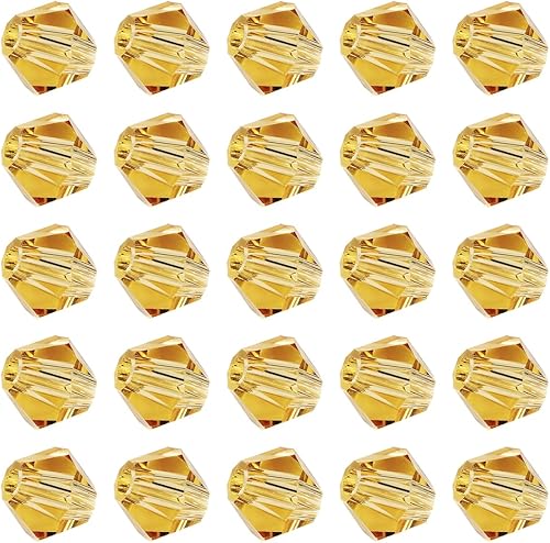 Miniatura 6 de Bala&amp;Fillic Cuentas de cristal facetadas de bicono rojo al por mayor de 0.157 in para la fabricación de joyas, cuentas de cristal artesanales de