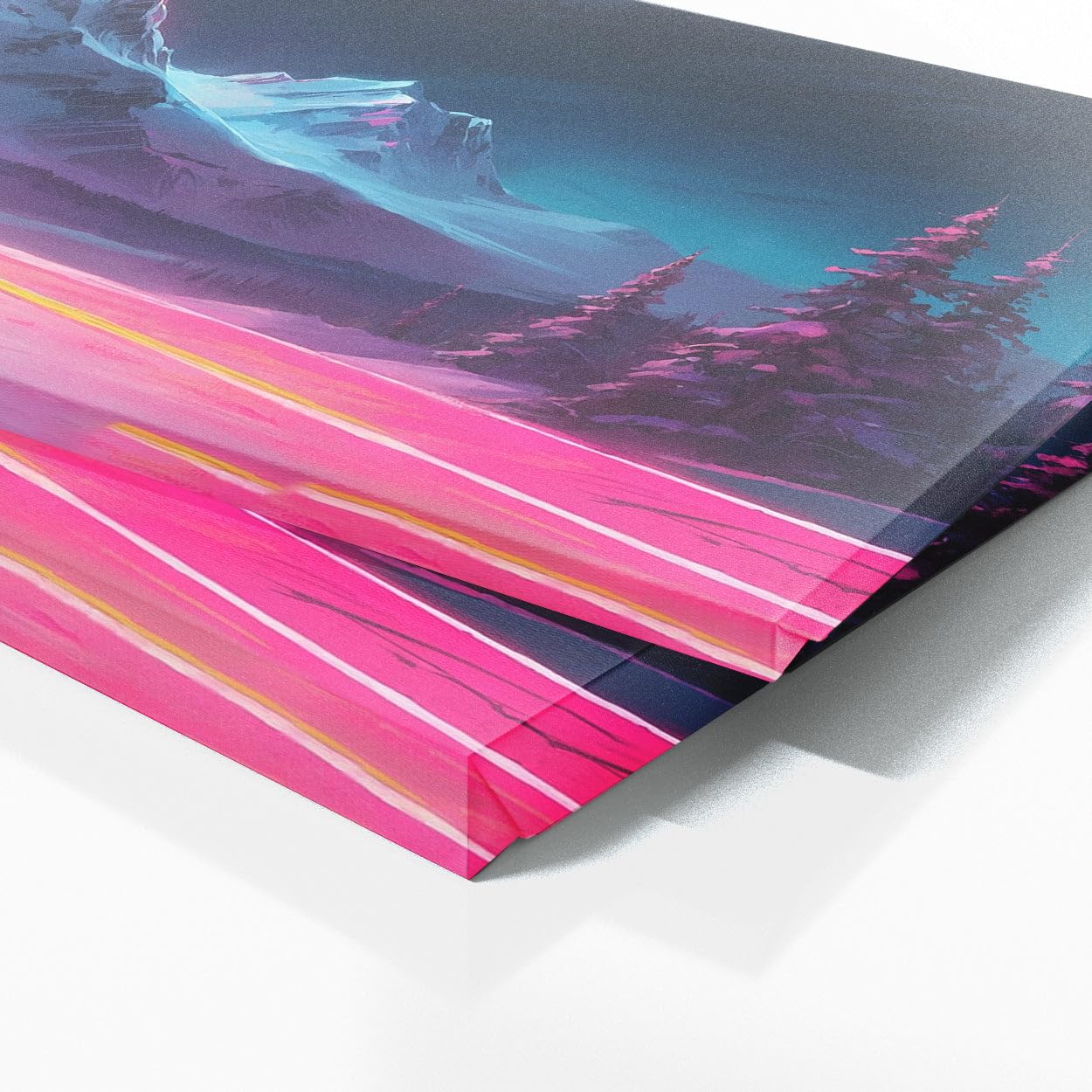Sense Canvas Skier Electric Alpine Glide 101 - Stampa artistica da parete su tela, misura XL, 60 x 24 / 3,8 cm