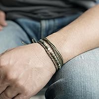 Vista 507 de Handmade Natural Stone Beaded Healing Bracelet Gift for Men Adjustable Rope String Bracelet