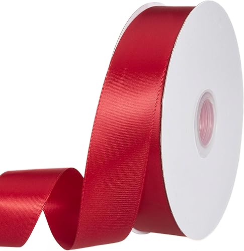 Vista 110 de Cinta de satén de poliéster de doble cara de color sólido, 1 pulgada de ancho, 100 yardas de largo, perfecta para bodas, envoltura de regalos, Oro