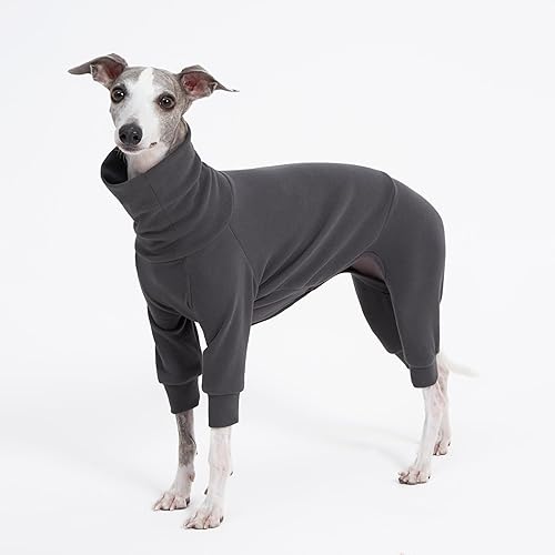 Miniatura 7 de ESCCBOO Ropa interior mullida de algodón acogedora para galgos italianos, whippets, pijamas y overoles súper suaves y cálidos (S, gris)