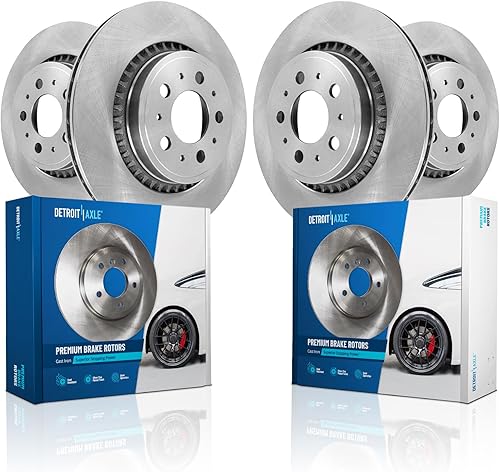 Miniatura 54 de Detroit Axle - Kit de freno trasero para Chevy GMC Suburban Silverado Sierra Yukon XL 1500 Tahoe Escalade 2007-2013 Rotores de freno de disco de