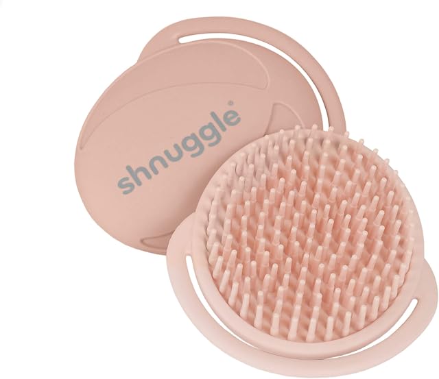 Shnuggle Baby Bath Brush | Soft Brush Helps To Massage Away Cradle Cap - Pink
