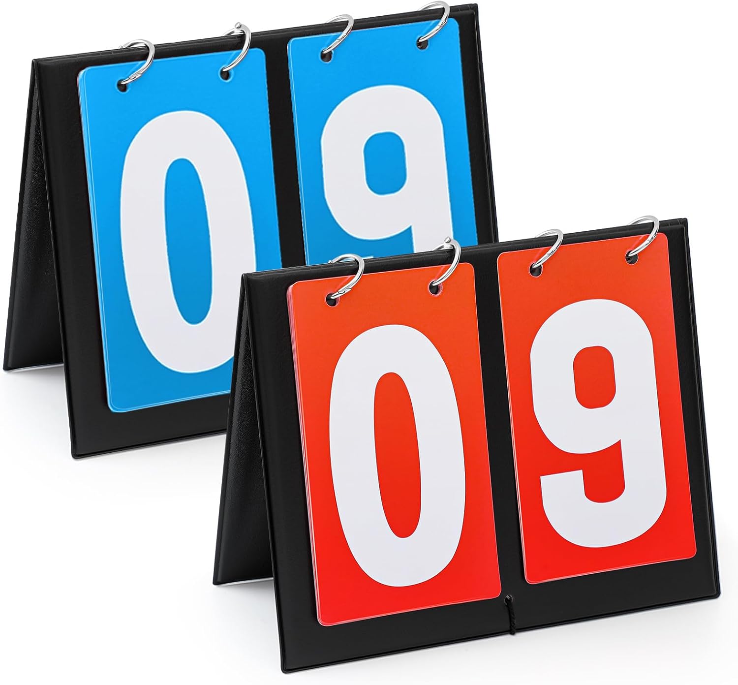 Hiboom Scoreboard Flipper 2 Digit Scoreboard Tennis Score Keeper Portable Tabletop Flip Football Score Board for Soccer Basketball Baseball Sports Games