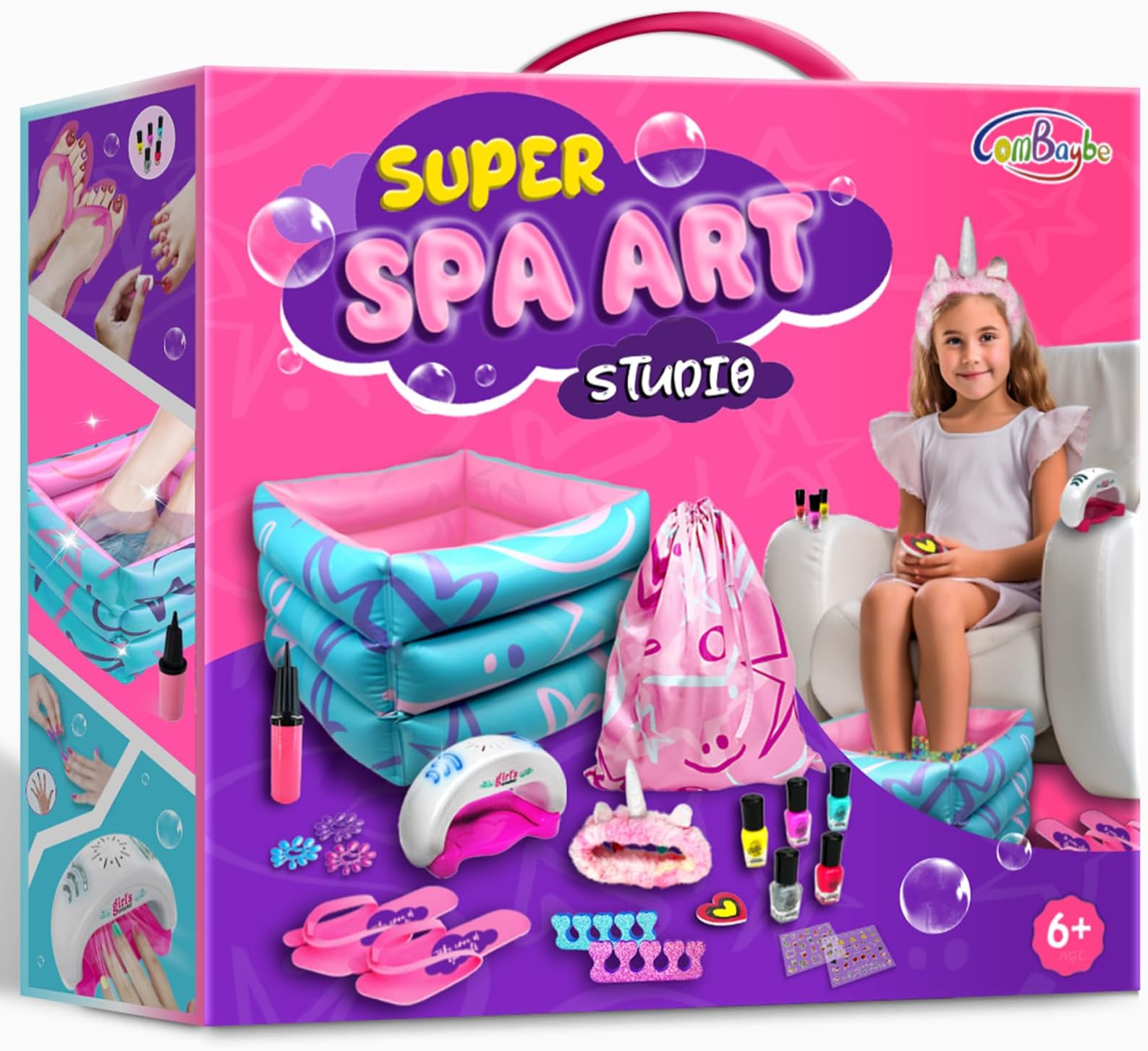 Kids Spa Kit for Girls Toy - Nail Polish Set for Girls Gifts 7-12 - Foot Spa Day Girl for Manicures Pedicure - Nail Art Salon Kit Christmas Birthday Gift for 6 7 8 9 10-12 Years Old (Kids Edition)