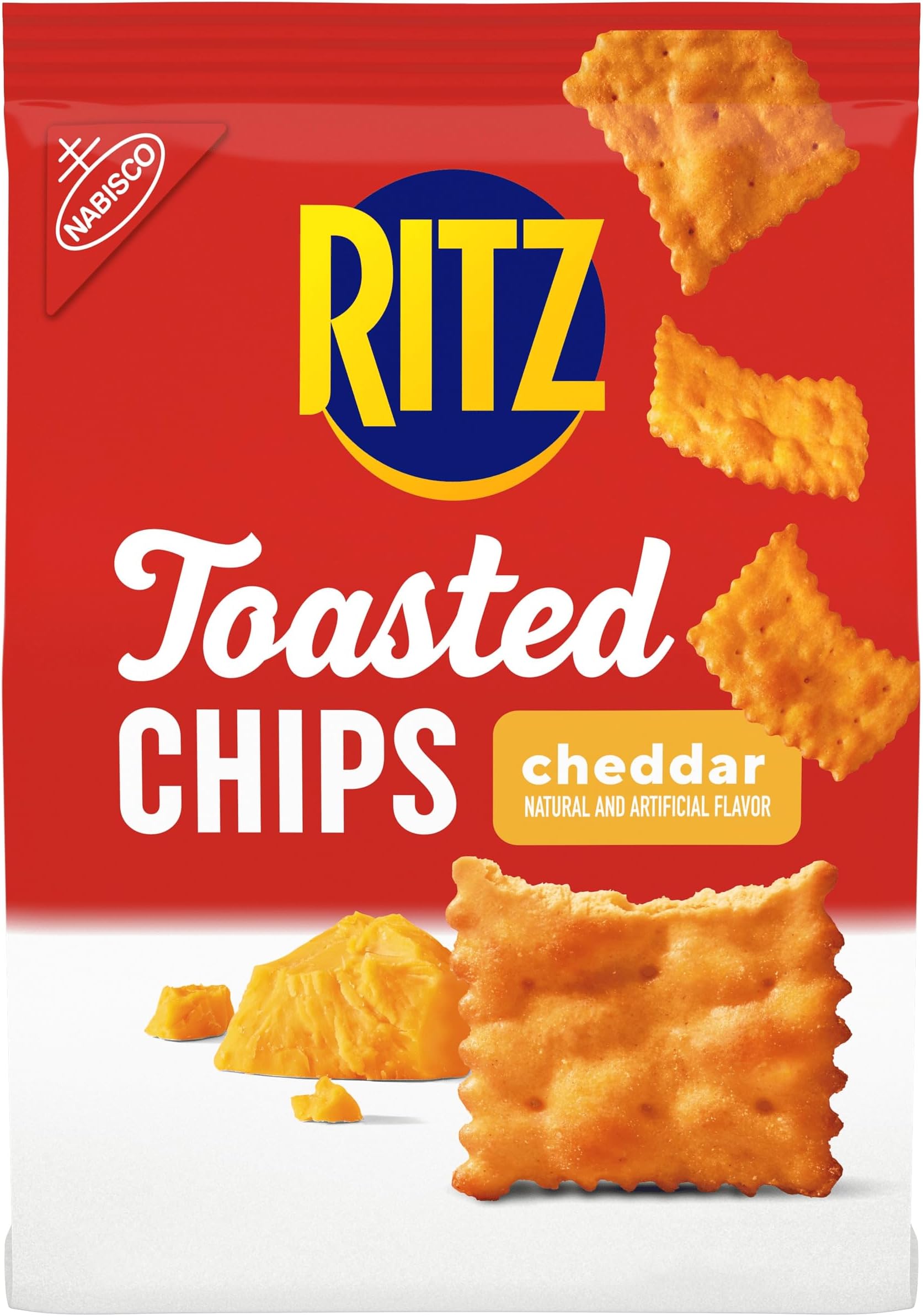Toasted Chips Cheddar Crackers, Party Snacks, 8.1 oz