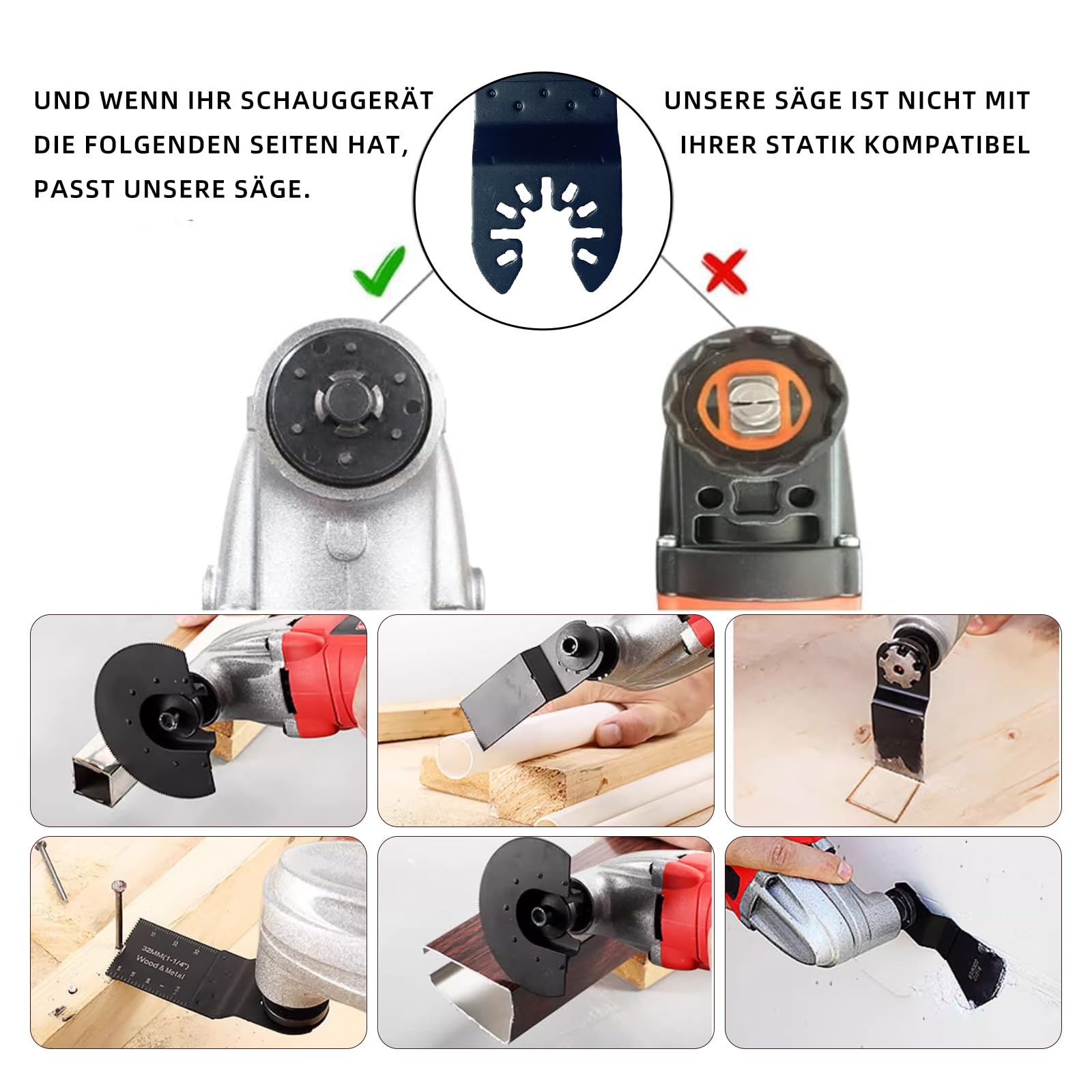 Bi-Métal Lame Scie Oscillant Multi Outils Fein Bosch Dewalt Porter