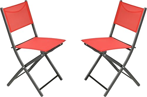 Flash Furniture Brazos - Sillas plegables comerciales para interiores y exteriores, respaldosasientos Flex Comfort, marcos de metal, diseño plegable