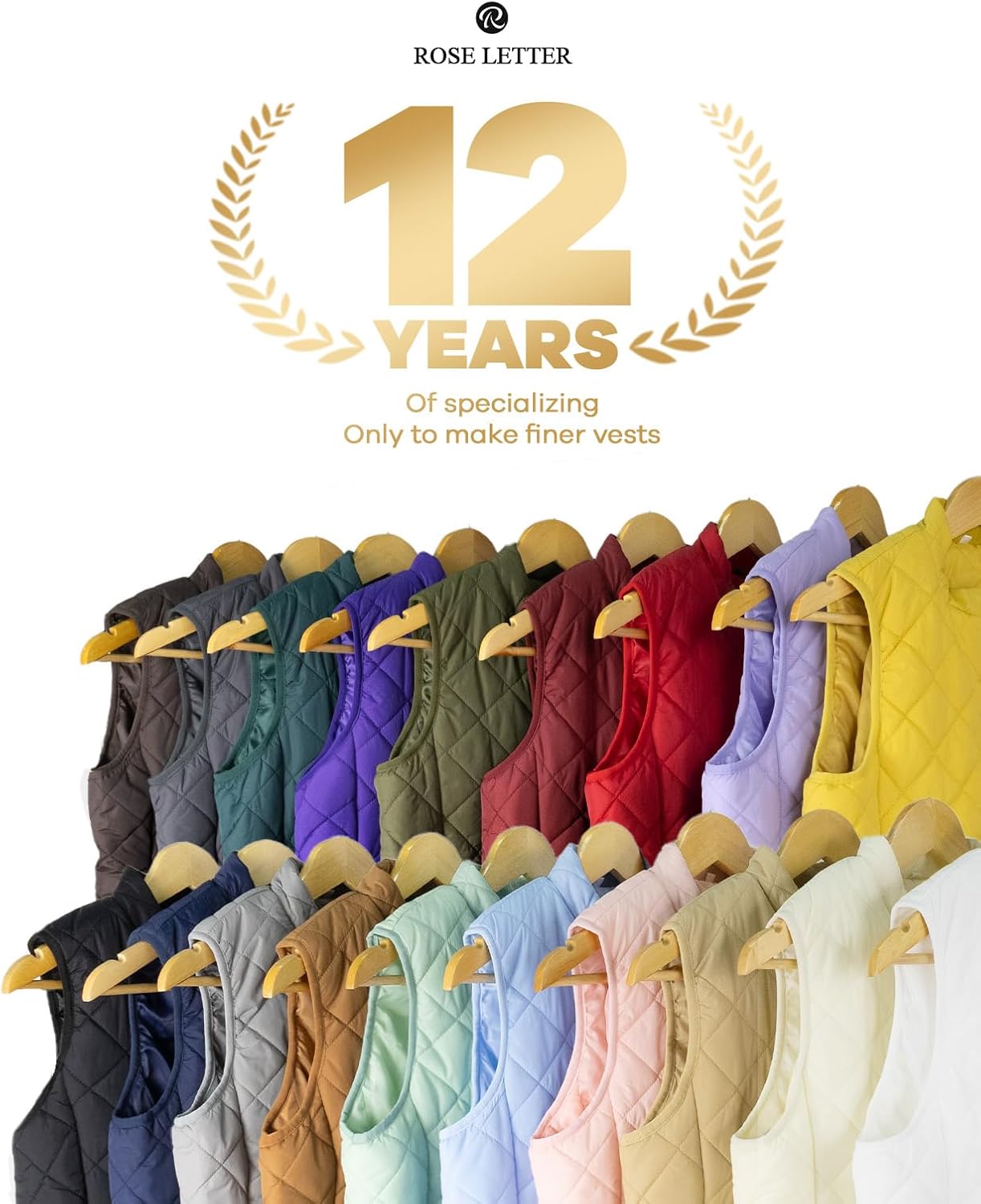 Women's Vest, Quilted Puffer Water-Resistant Zip With Pockets - Image 9