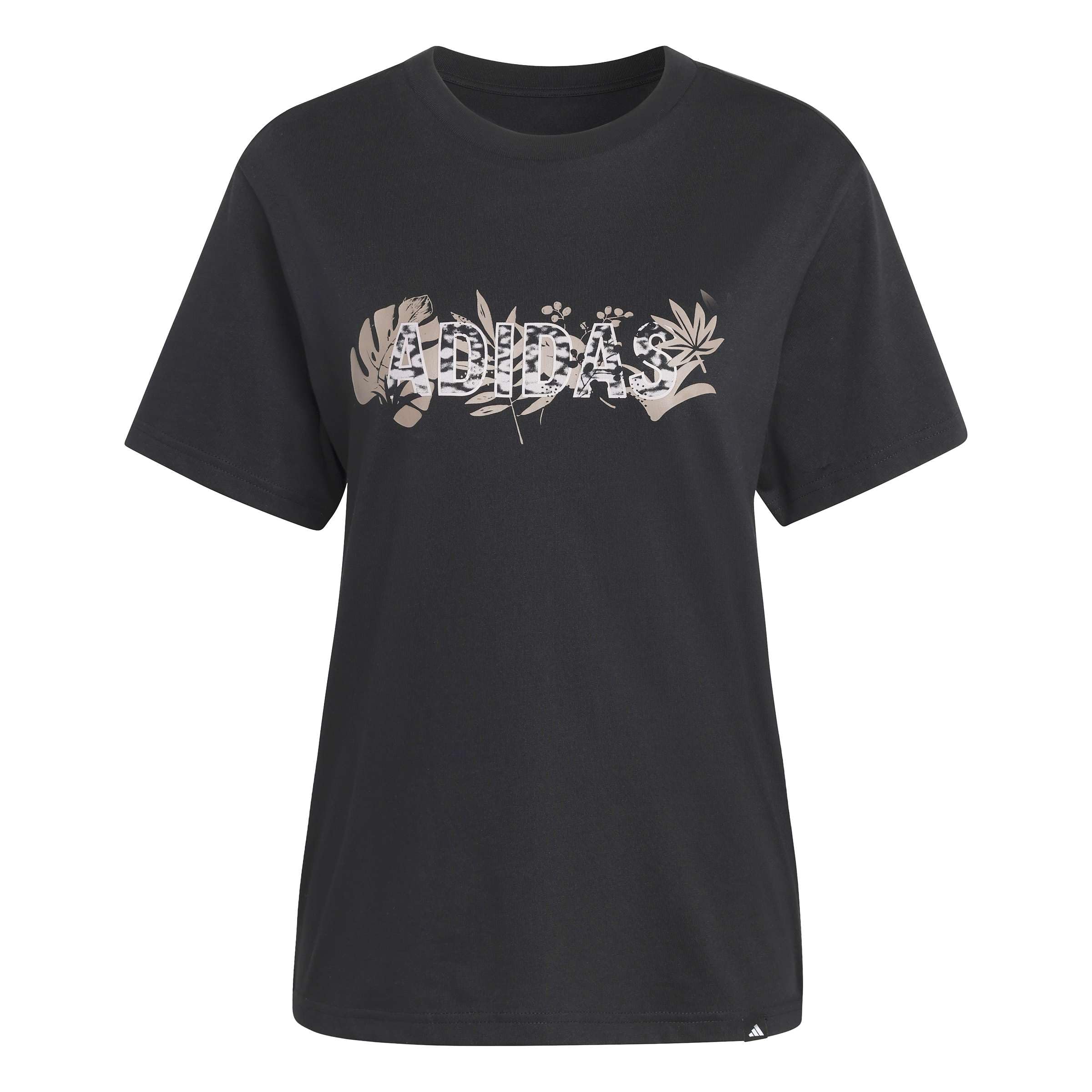 adidas Women's Animal Graphic T-Shirt, Black, L