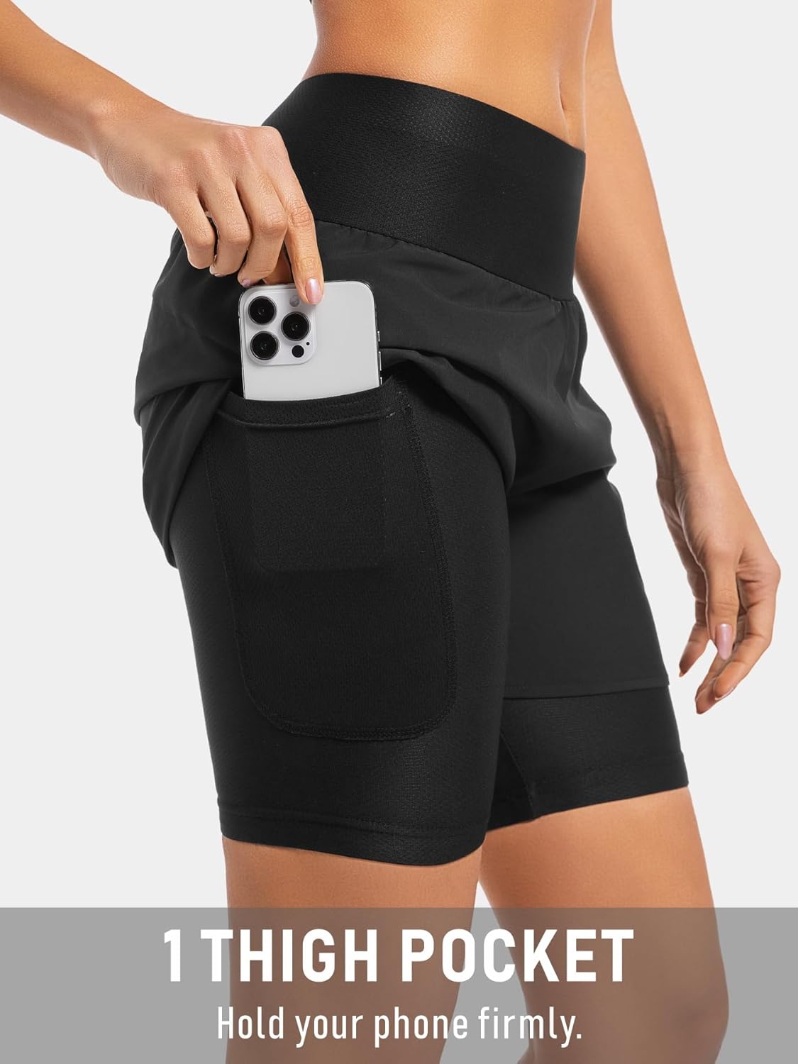 qualidyne Women's Mountain Bike Shorts 4D Padded Cycling Shorts Biking MTB Bicycle Biker Shorts for Women Zipper Pockets - Image 2