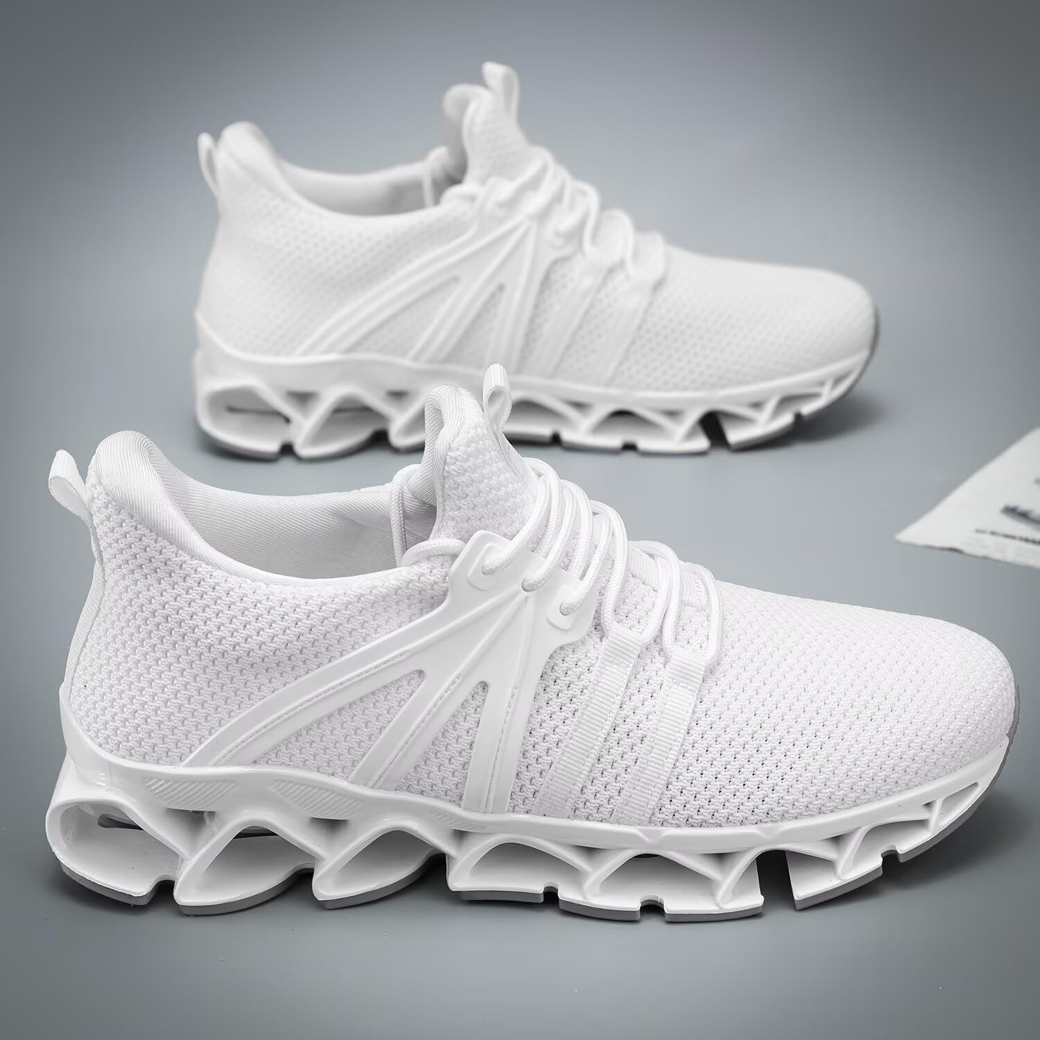 Men's Walking Shoes Casual Fashion Slip on Running Tennis Sneakers Blade Breathable Mesh Non Slip Work Sport