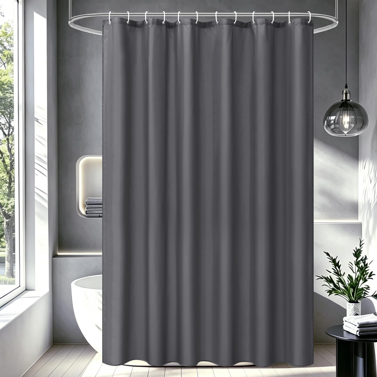 Amazon｜AooHome シャワーカーテン 180 × 200cm 目隠し 遮像 防カビ