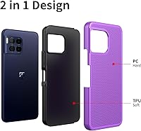 Vista 6 de Ailiber Funda para TMobile Revvl 7 Pro 5G, con protector de pantalla, doble capa de protección a prueba de golpes, parachoques de silicona