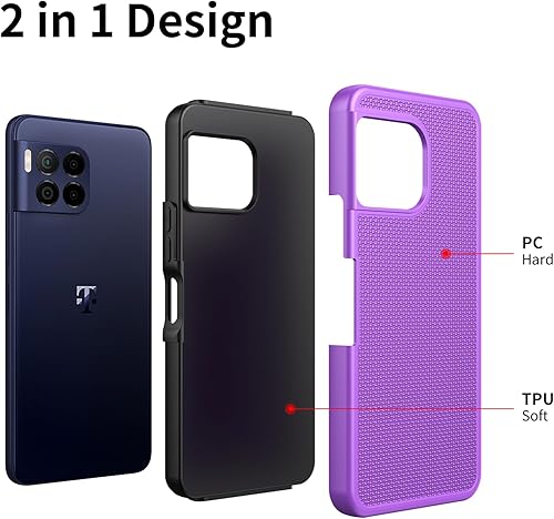 Miniatura 6 de Ailiber Funda para TMobile Revvl 7 Pro 5G, con protector de pantalla, doble capa de protección a prueba de golpes, parachoques de silicona