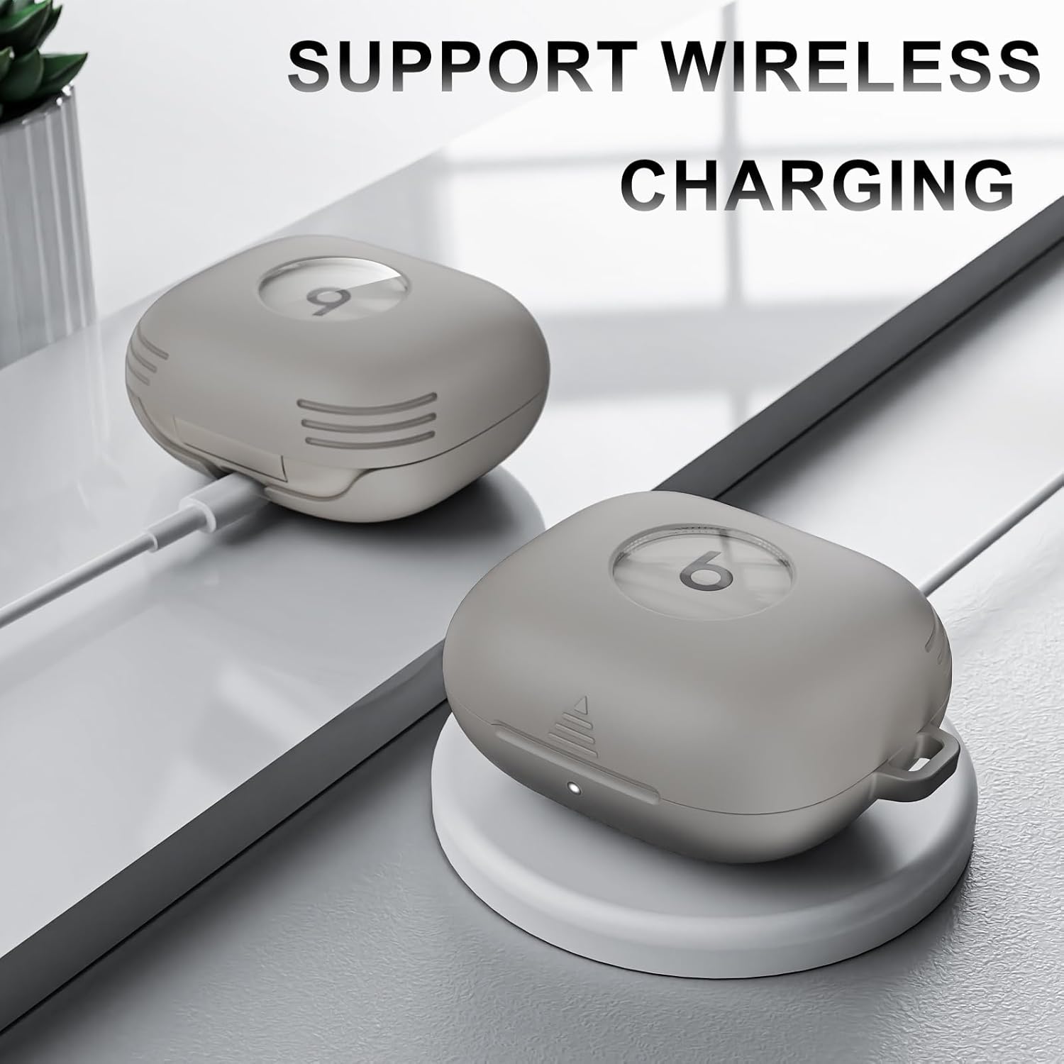 for Beats Powerbeats Pro 2 Case Cover, Shockproof Magnetic Case for Powerbeats Pro 2 2025 Wireless Earbuds, Magnetic Lock Lid Protective Cover with Cleaner Kit & Carabiner (Quick Sand) - Image 6