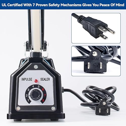 Vista 36 de Sealer Pro, sellador térmico patentado por impulso de 8 pulgadas, máquina selladora de bolsas súper resistente de 0.079 in de ancho de sellado con 2