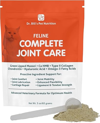 Dr. Bill's Feline cuidado completo de las articulaciones  Suplemento para mascotas  Suplemento avanzado de cadera y articulación para gatos