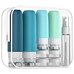 Mrsdry 16 Pack Travel Bottles Set, TSA Approved Leak Proof Silicone Squeezable Containers for Toiletries, Refillable Travel Accessories for Conditioner, Shampoo, Lotion & Body Wash Accessories