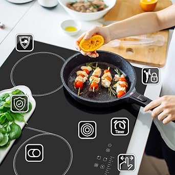 KKT KOLBE CH7705RL Glass Ceramic Hob 80 cm Heating Coils