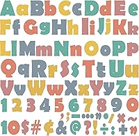 Vista 19 de 260 piezas de letras en blanco y negro para tablón de anuncios de aula, paquete combinado de letras de 4 pulgadas, juego de puntos y rayas