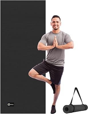 CAMBIVO Yoga Mat for Women and Men, Extra Long and Wide Exercise Mat(84" x 30" x 1/4 inch), Large Non Slip Workout Mat for...