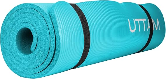 Yoga Mat - Multi-Purpose Extra Thick NBR Foam Exercise Mats, Suitable for Stretching, Pilates, Resistance Workout & Therapy, Home & Gym Equipment Accessory for Men Women Kids- 183X60CM