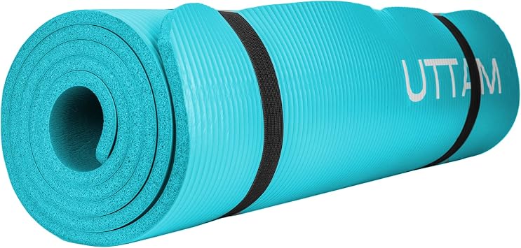 Yoga Mat - Multi-Purpose Extra Thick NBR Foam Exercise Mats, Suitable for Stretching, Pilates, Resistance Workout & Therapy, Home & Gym Equipment Accessory for Men Women Kids- 183X60CM
