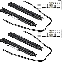 Racewill Universal Racing Seat Sliders Set of 2 with Mounting Hardware - Compatible with Sparco, NRG Bucket Seats