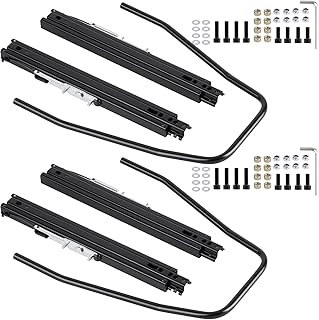 Slider Seat Track Set of 2 with Seat Mounting Hardware kit, Universal Racing Seat Slider fit for Most Aftermarket Bucket Seat and Racing Seat