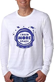 تي شيرت بكم طويل للرجال - ابيض