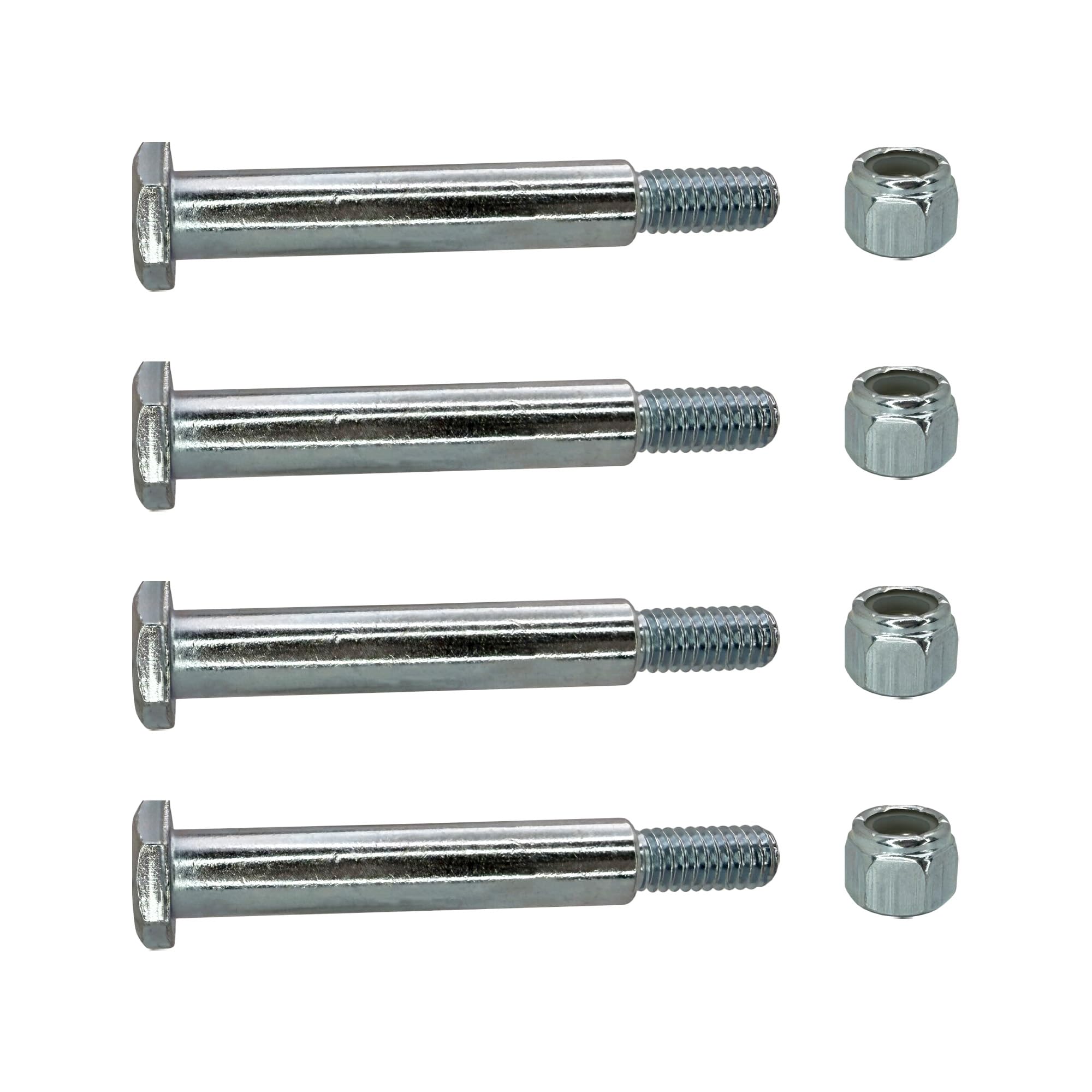 Deck Wheel Bolts with Lock Nuts Replacement for Cub Cadet, Husqvarna - 137644, 738-3056, 193406, 73930600 (4 Pack)