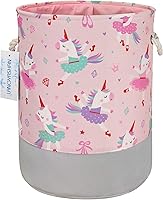 Vista 12 de LANGYASHAN Cesta de Ropa de Lona Plegable Organizador Cesta de Almacenamiento para Niños y Niñas Cesto de Ropa Sucia Contenedores de Juguetes Cestas