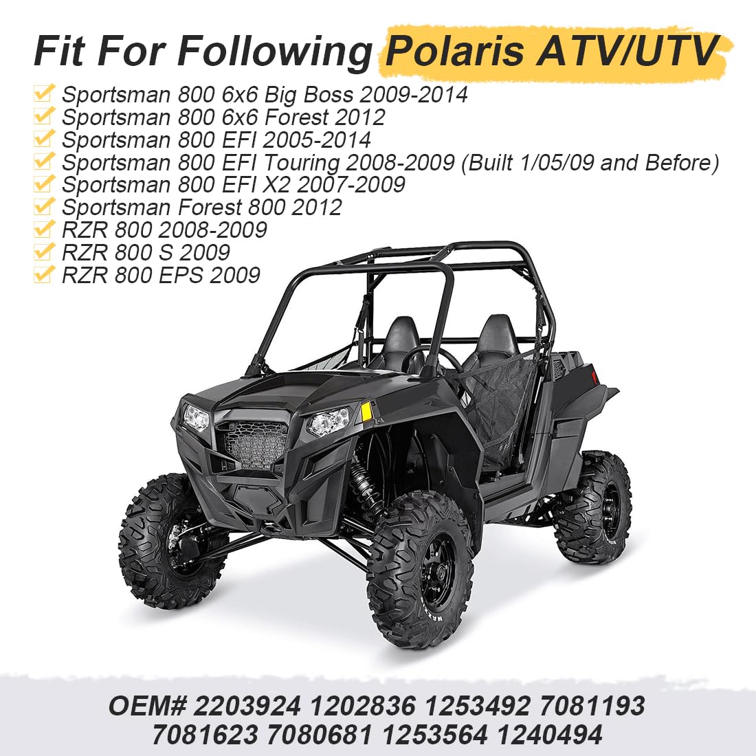 Corps de papillon avec manchon d’admission et collier pour Polaris Sportsman Ranger RZR 700 800 2004-2014 1202836 1253564