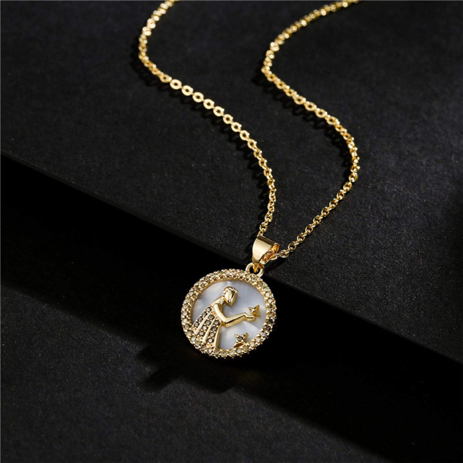 2 Collane Zodiacali Con Ciondolo Costellazione - 12 Segni, Regolabili, Regalo Per Donne E Ragazze