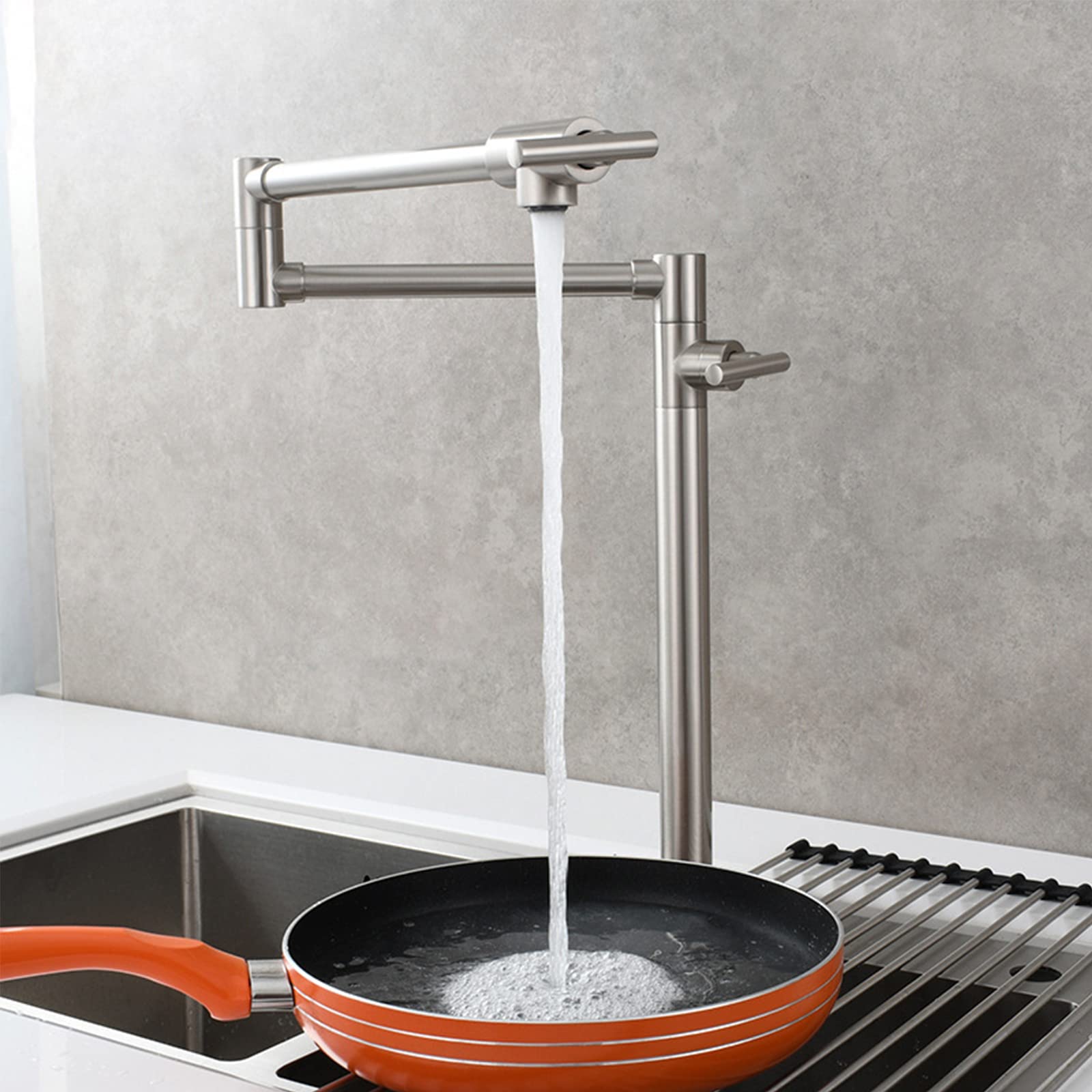Keukenkraan, Pot Filler Tap Wandmontage Opvouwbare Keuken Kraan Enkele