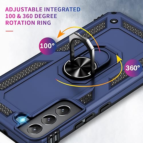 Miniatura 5 de Vaki Funda para Samsung Galaxy S22 5G con Protector de Pantalla Integrado de Grado Militar Cubierta Dura Resistente Armadura de Servicio Pesado
