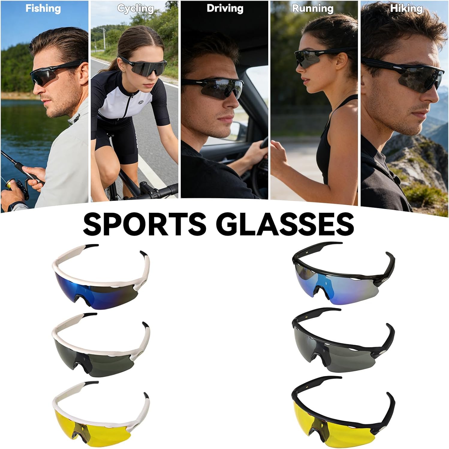 AI Smart Audio Glasses, Bluetooth Sport Sunglasses for Men Women Audio for Running Cycling, Music & Call