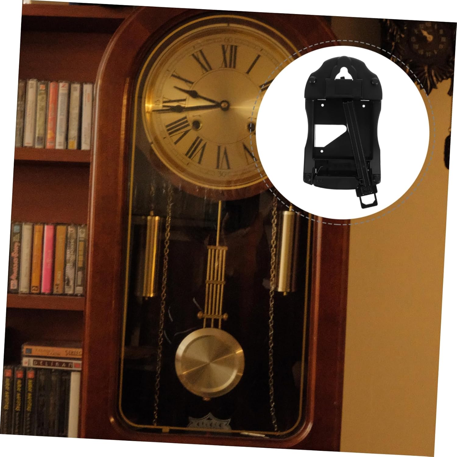 Cabilock Replacement Pendulum Drive Unit for Pendulum Clock Parts Clock Accessory DIY Movement Repair 6.02X3.01X1.24 Inch Black Plastic Without Movement