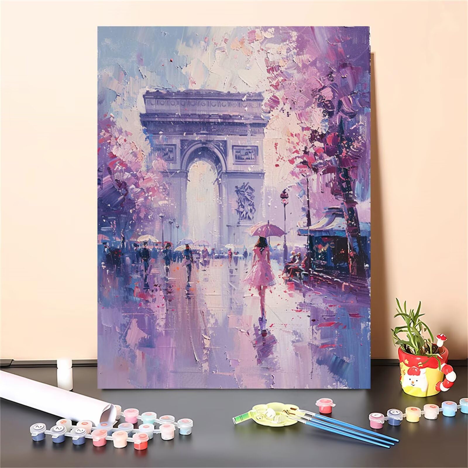Malen Nach Zahlen Landschaft,Rom Malen Nach Zahlen Kinder Anfänger,Malen-Nach-Zahlen ab 7 8 9 Jahre Mädchen Geschenke,DIY Ölgemälde Set Pinseln Acrylpigment Leinwan,Wanddeko Wohnzimme 80x100cm M-199