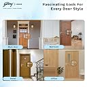 Godrej Mortise Lock|Handle Lock Set for Main & Internal Door I NEH 19 Rosette I Eco Pin Cylinder|9 Inch Lockbody|70 mm 1CK Cylinder - Knob from Inside|3 Keys IAntique Brass|5Yr Warranty gallery image
