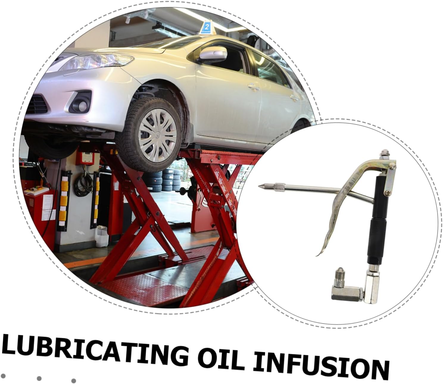 Gatuida Grease Filling Nozzle Locking Clamp Type Grease Coupler for Efficient Automotive Lubrication Pneumatic Driven Steel Construction Quick Release Oil Nozzle for High Pressure Use