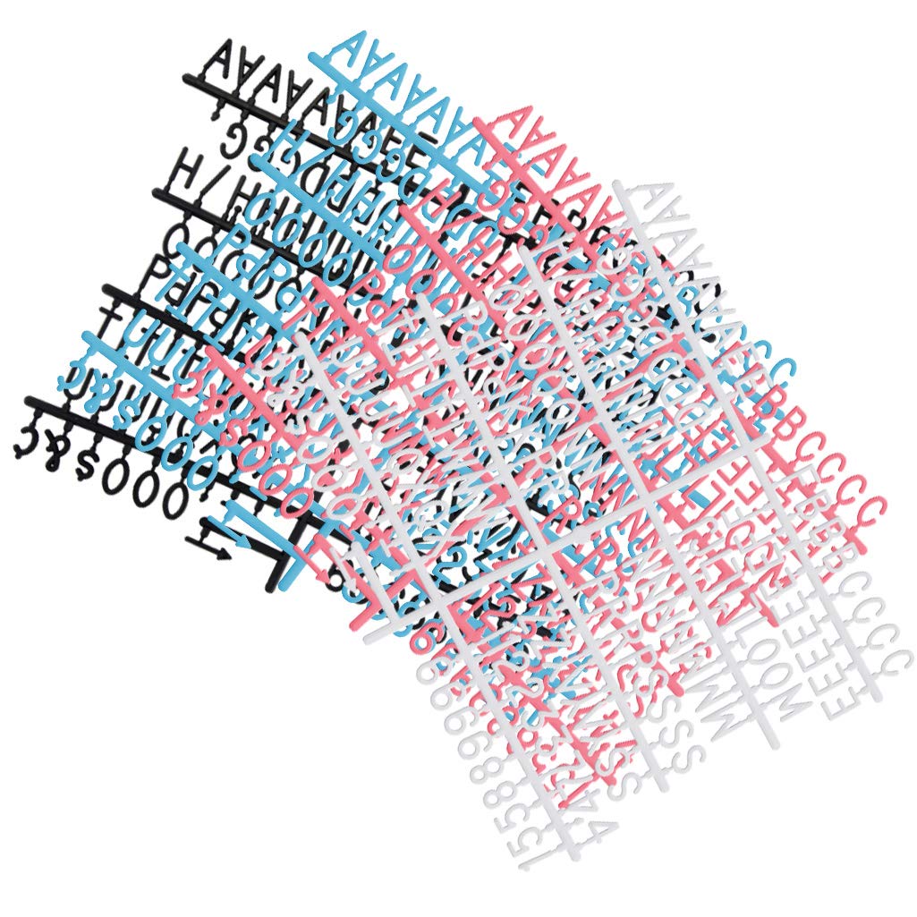 4 Sets Letters for Flet Letter Board, Fengek 580 Pcs Plastic Letters for Changeable Letter Board