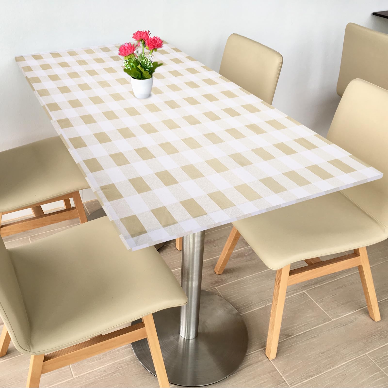 Nappe pique-nique vinyle anti-tache envers flanelle pour table camping rectangle