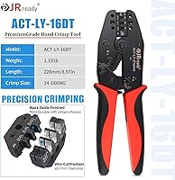 Vista 3 de JRready ST6339 Deutsch DT Conector 2 pines con herramienta de crimpado Deutsch (ACT-LY-16DT), conector DT gris de 2 pines (5 juegos), tamaño 16