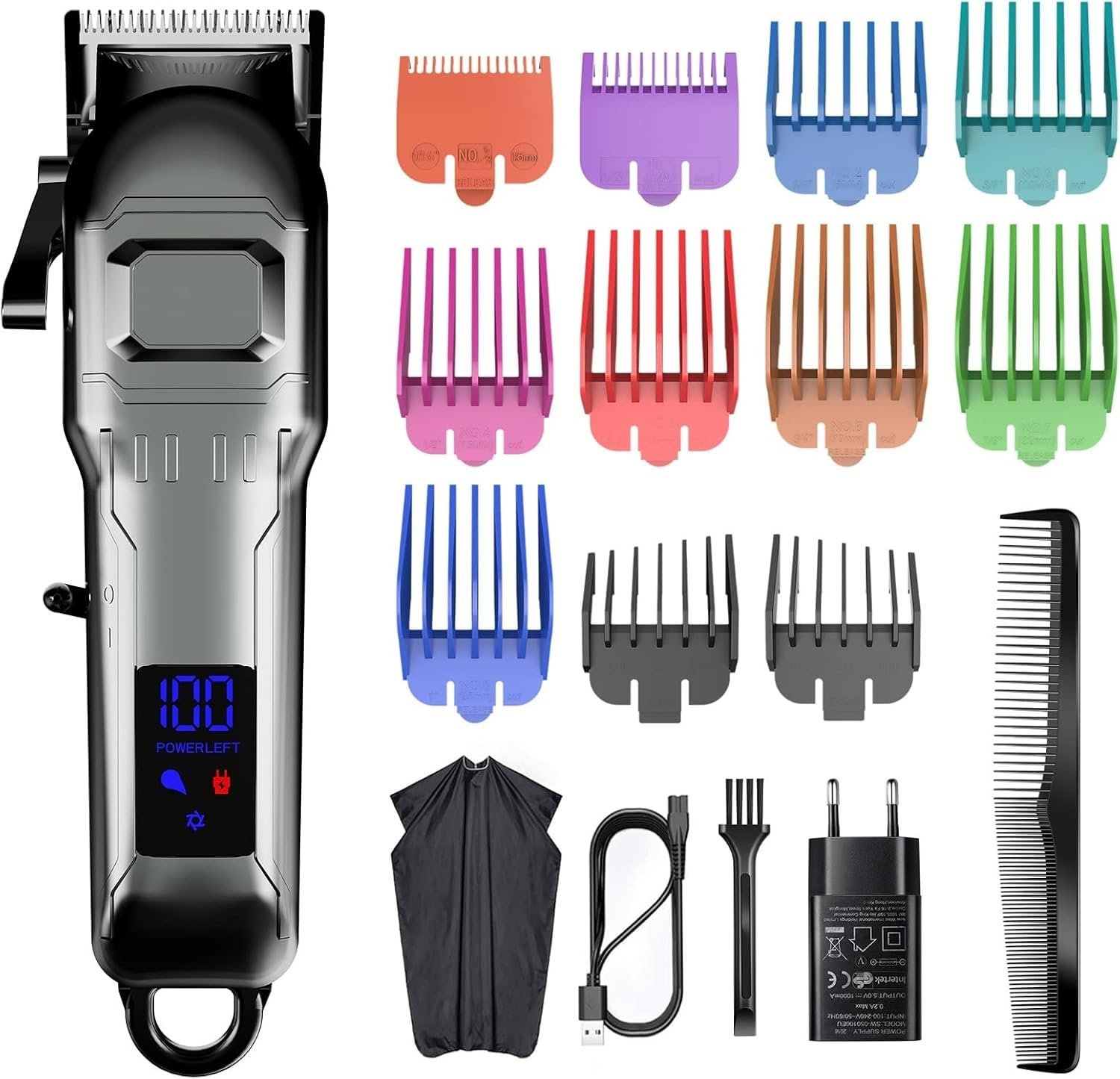 Tagliacapelli for uomo, tagliacapelli professionale elettrico for uomo, tagliacapelli for barba, tagliacapelli for barbiere, macchina for taglio capelli USB senza fili, set di macchine for capelli