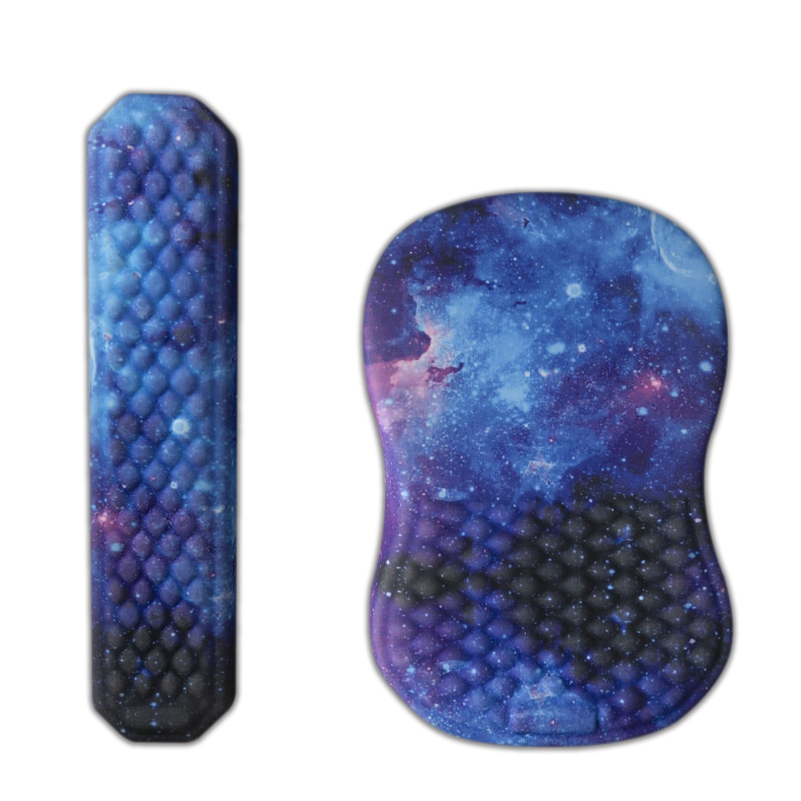 Ergonomic Mouse Pad Wrist Support and Keyboard Wrist Rest, Computer Carpal Tunnel Mouse Pads for Desk with Coaster Set, Memory Foam Mousepad with