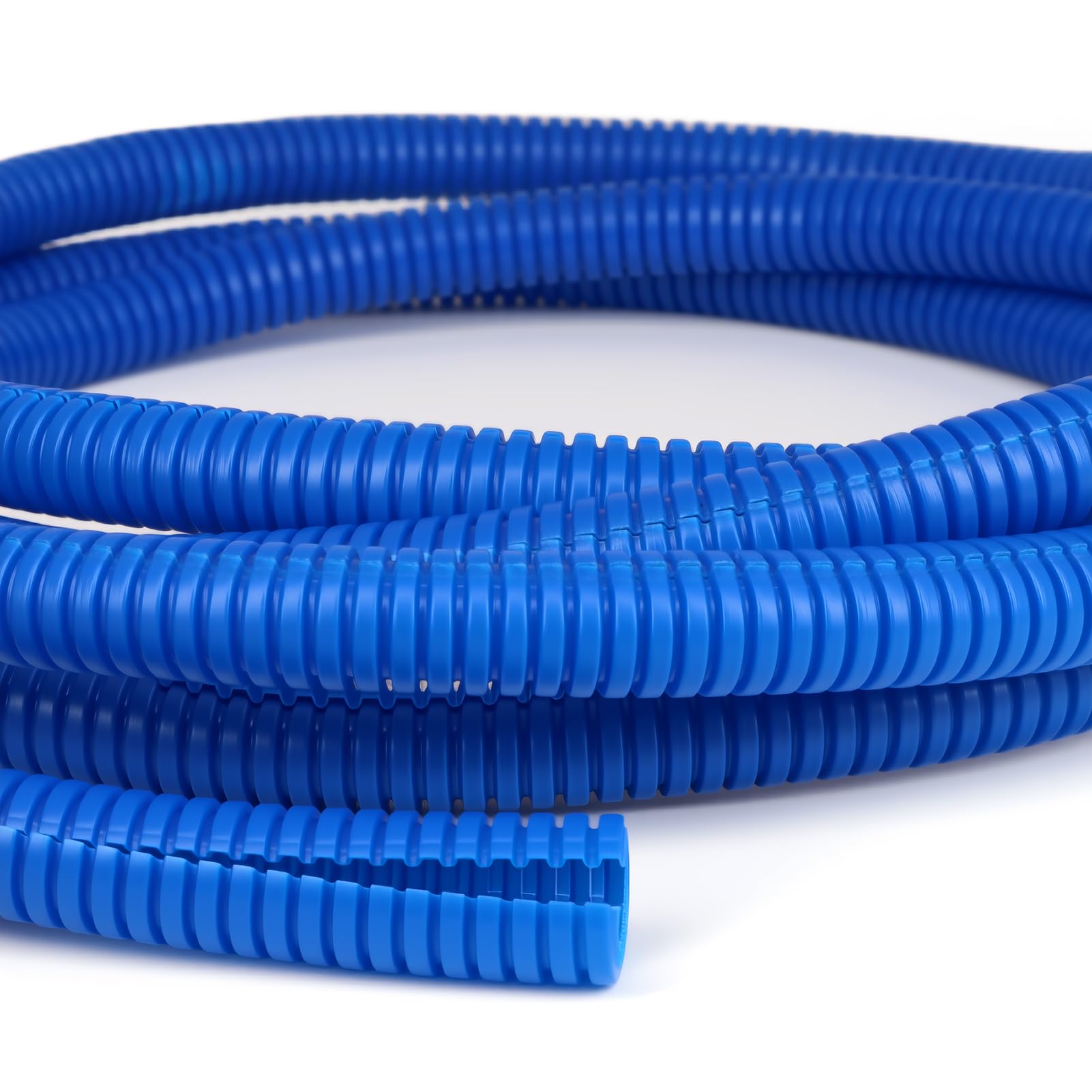 Split Wire Loom Tubing, 10,25ft Cord Protectors from Pets No Chew, Flexible Wire Covers Cord Protectors, Protective Split Cable Sleeve for Automotive Home Industrial Wires(Blue, 0.98inch-10ft)