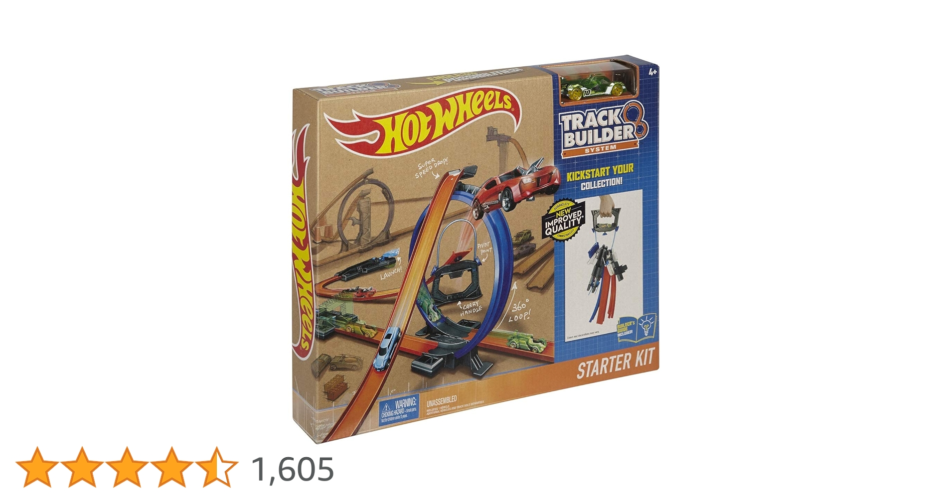 Hot Wheels DGD29 Track Builder Starter Kit Playset : Amazon.co.uk