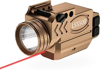 1000 Lumens Pistol Light Red Laser Combo with Momentary and Strobe Mode, Aluminum Tactical Weapon Light, Magnetic USB Rechargeable and Ambidextrous Button for Picatinny and Compact Rail Mount